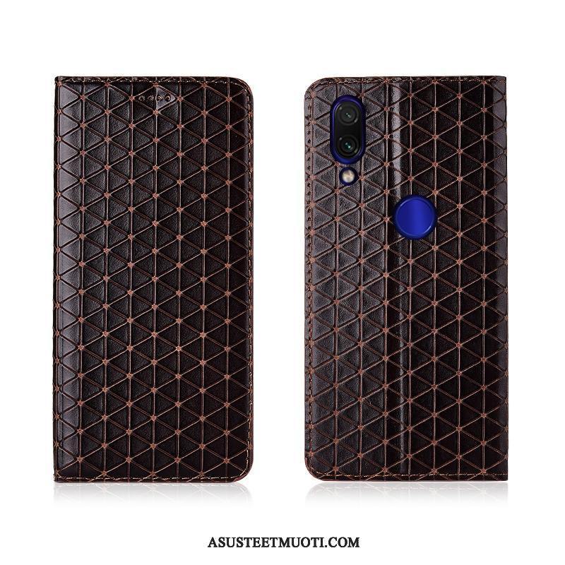 Xiaomi Redmi Note 7 Kuoret Uusi Pleedi Punainen Silikoni Aito Nahka