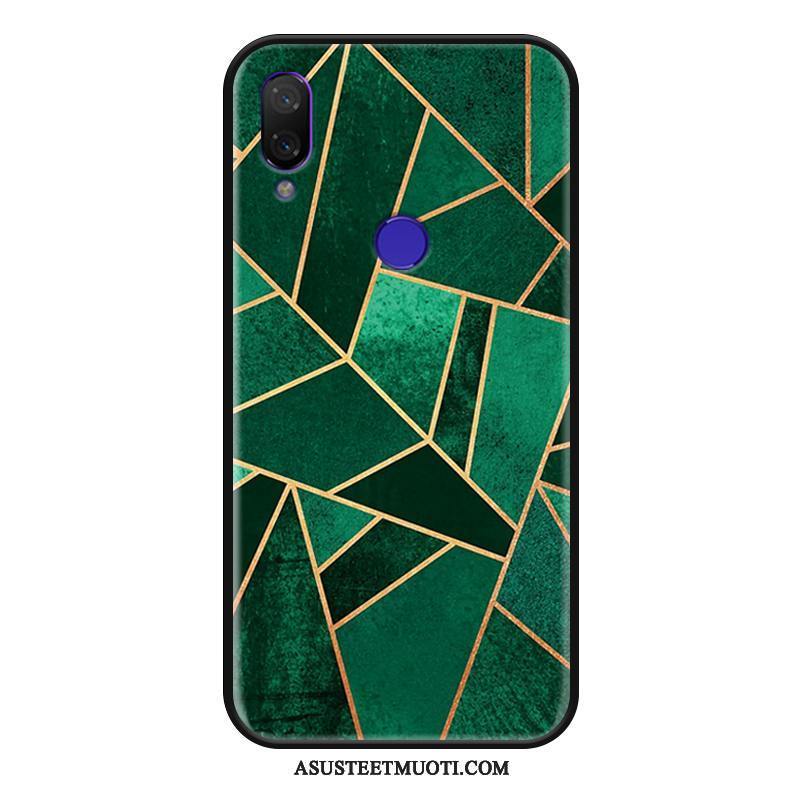 Xiaomi Redmi Note 7 Kuori Kuoret Pesty Suede Geometria Kulta Kohokuviointi Luova