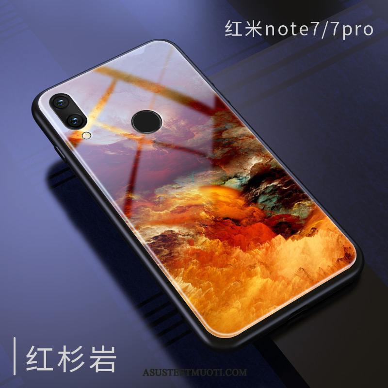 Xiaomi Redmi Note 7 Kuori Kuoret Punainen Violetti All Inclusive Peili