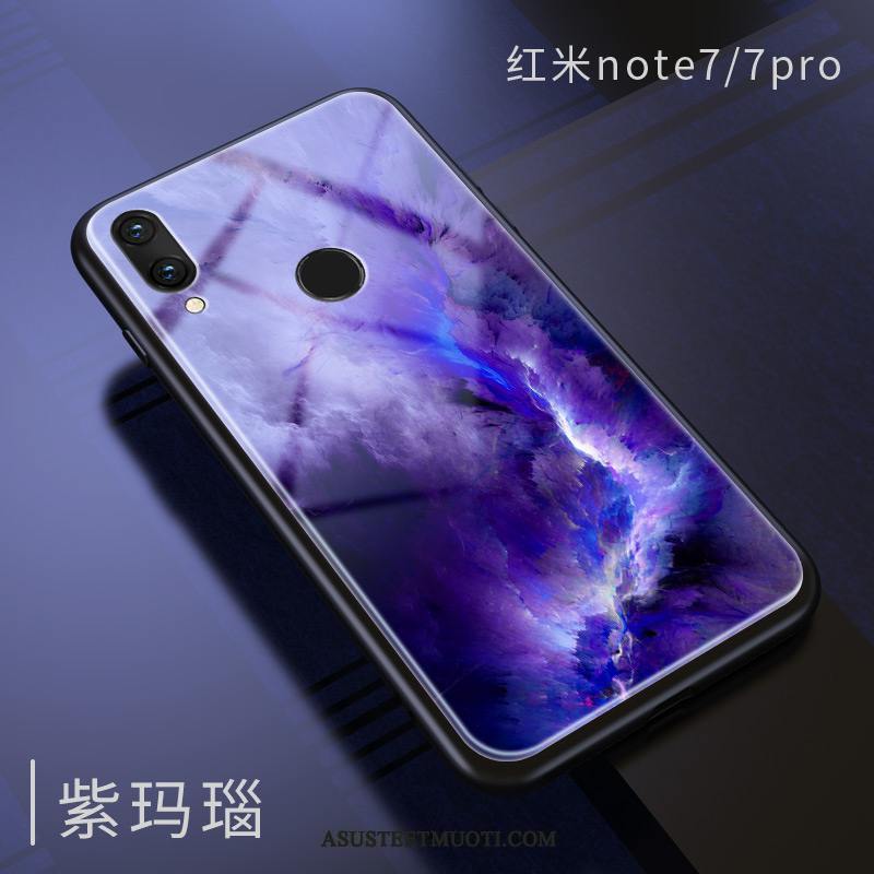 Xiaomi Redmi Note 7 Kuori Kuoret Punainen Violetti All Inclusive Peili