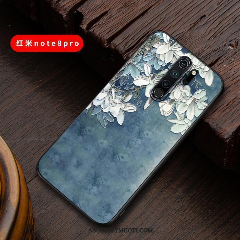 Xiaomi Redmi Note 8 Pro Kuori Kuoret Puhelimen Pesty Suede Kotelo Punainen