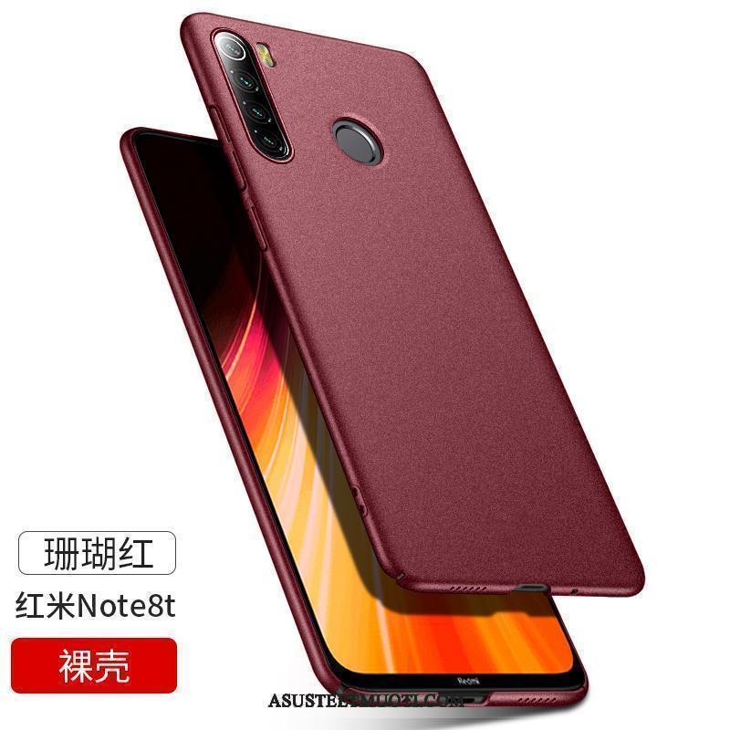 Xiaomi Redmi Note 8t Kuoret Puhelimen Punainen Ohut All Inclusive Pesty Suede