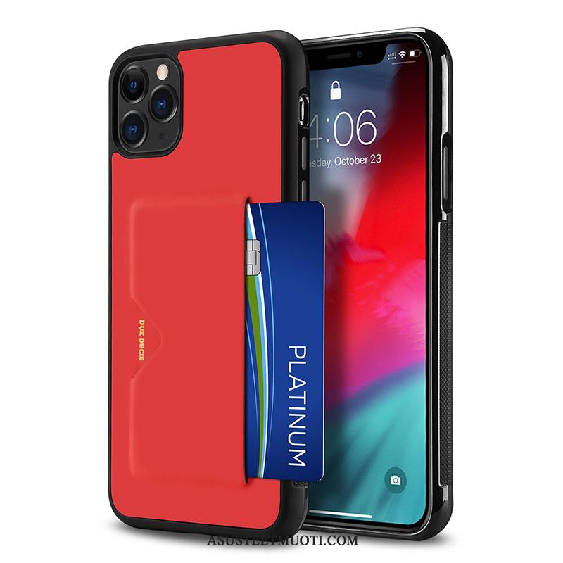 iPhone 11 Pro Max Kuoret Kuori Kortti Murtumaton Nahka All Inclusive