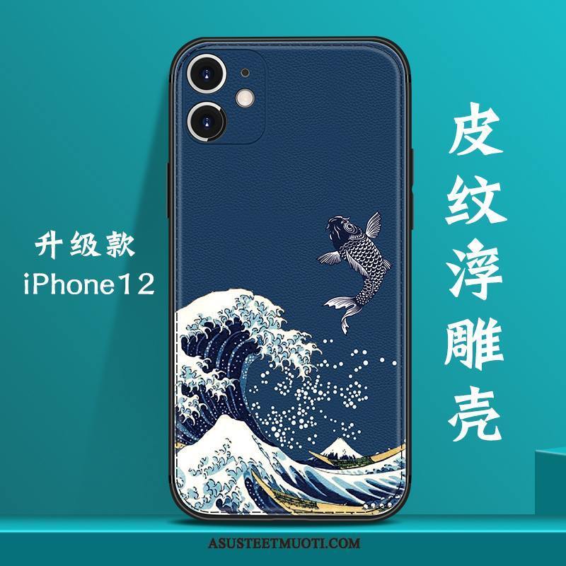 iPhone 12 Kuori Kuoret All Inclusive Tuuli Sininen Tide-brändi Persoonallisuus