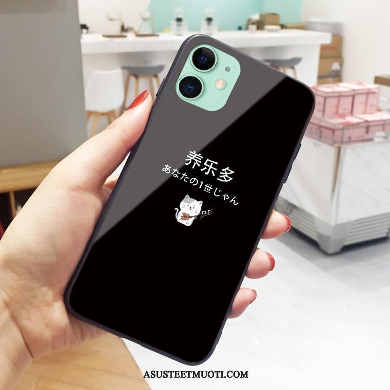 iPhone 12 Mini Kuoret Musta Yksinkertainen Persoonallisuus Sarjakuva Rakastunut