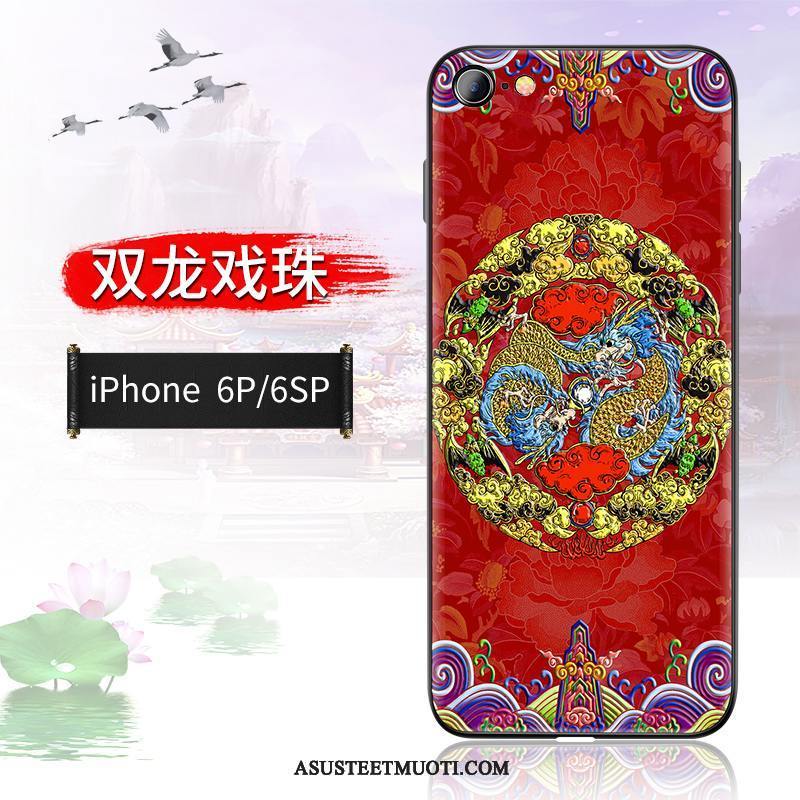 iPhone 6/6s Plus Kuoret Murtumaton Pehmeä Neste Silikoni Kiinalainen Tyyli Tide-brändi