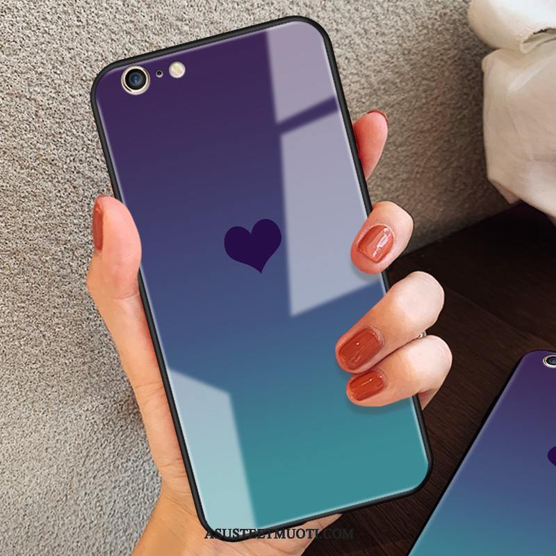 iPhone 7 Kuori Kuoret Kaltevuus Lasi Silikoni Violetti