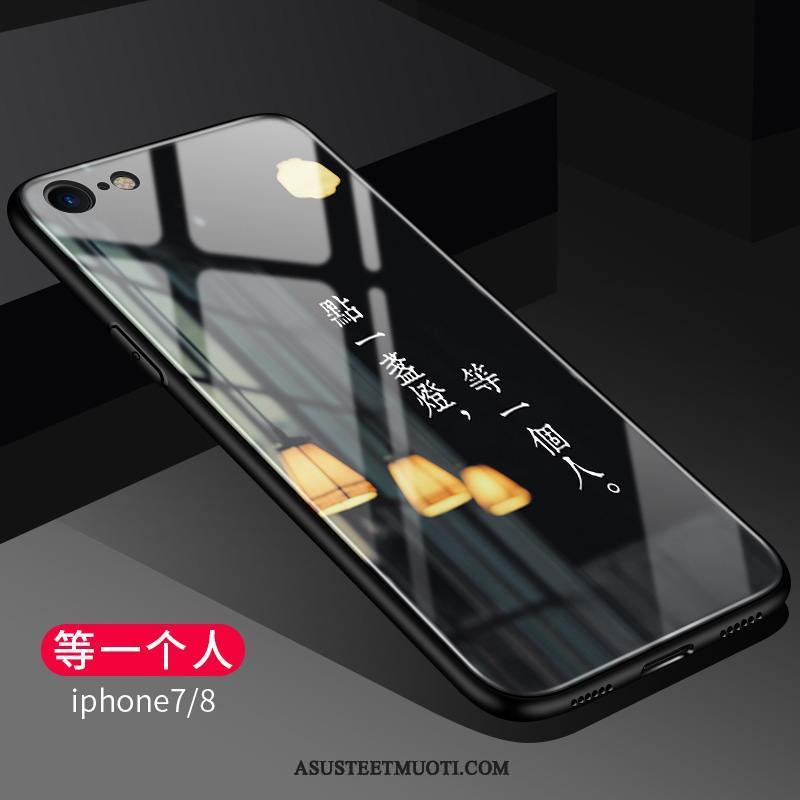 iPhone 8 Kuoret Sarjakuva Suojaus Kuori Lasi Kotelo