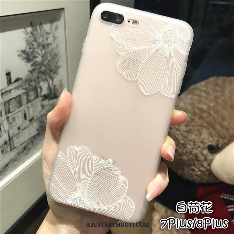 iPhone 8 Plus Kuori Kuoret Persoonallisuus Yksinkertainen Pesty Suede Murtumaton Silikoni