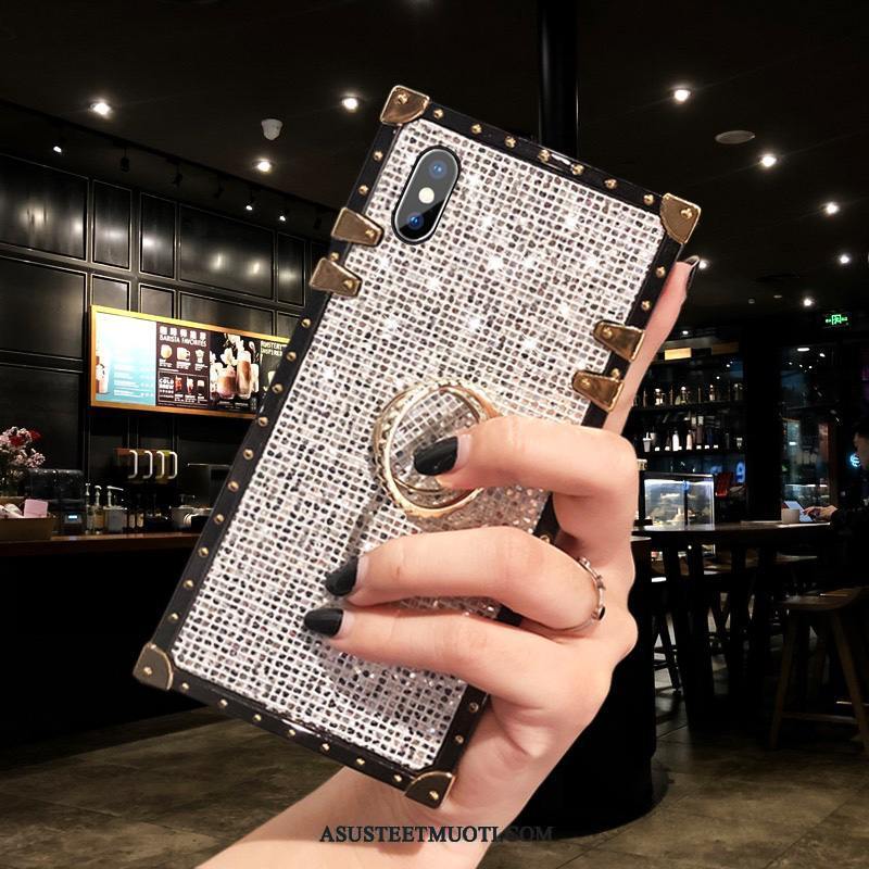 iPhone X Kuori Kuoret Silikoni Tide-brändi Rhinestone Inlay Persoonallisuus