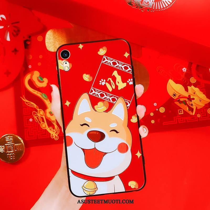 iPhone Xr Kuori Kuoret Rikkaus Kissa Punainen Koira