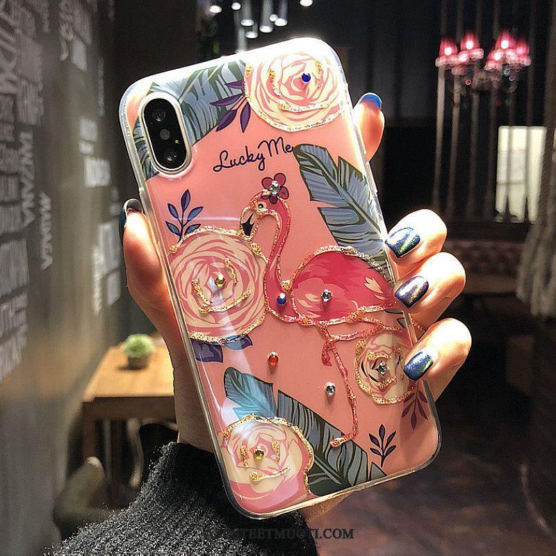 iPhone Xs Kuori Kuoret Puhelimen Murtumaton Rhinestone Inlay Sininen