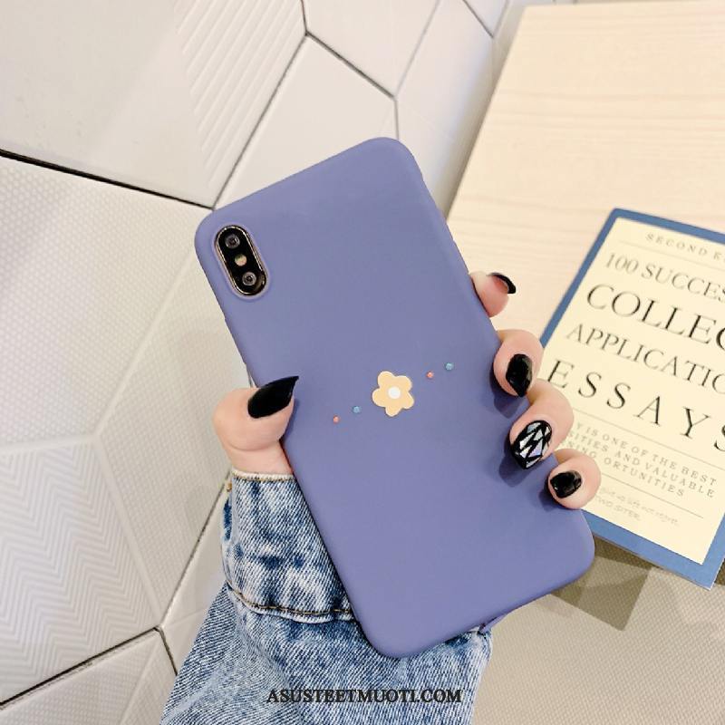 iPhone Xs Max Kuoret All Inclusive Tide-brändi Violetti Sininen Silikoni