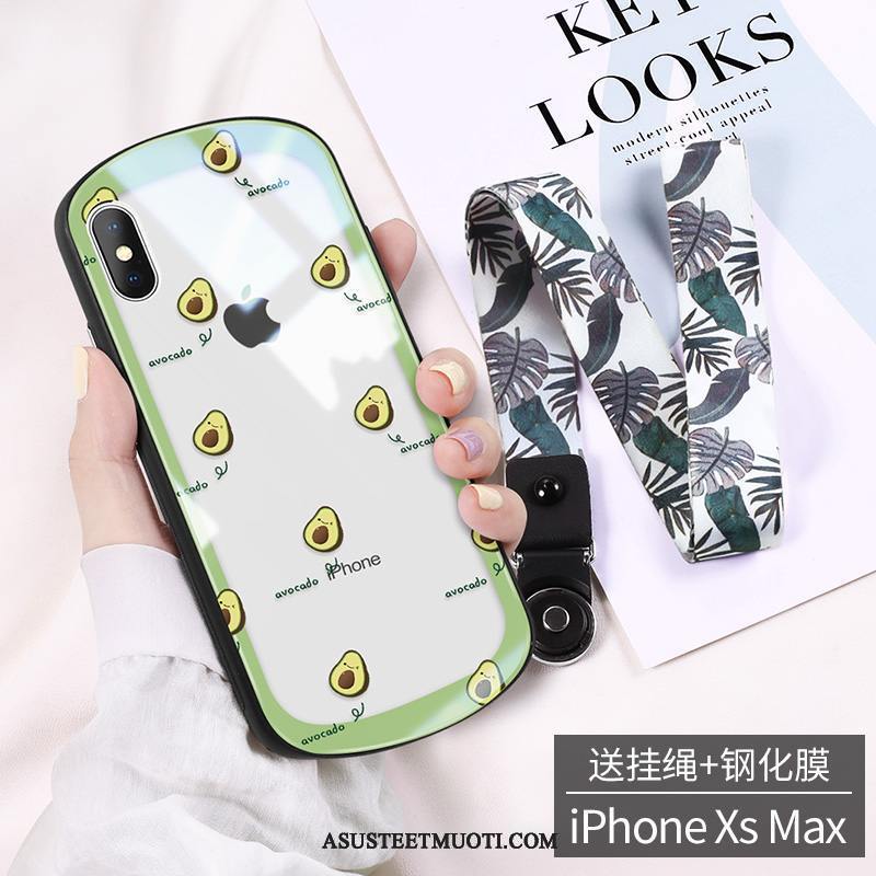 iPhone Xs Max Kuoret Kuori Aaltopiste Vihreä Trendi Murtumaton