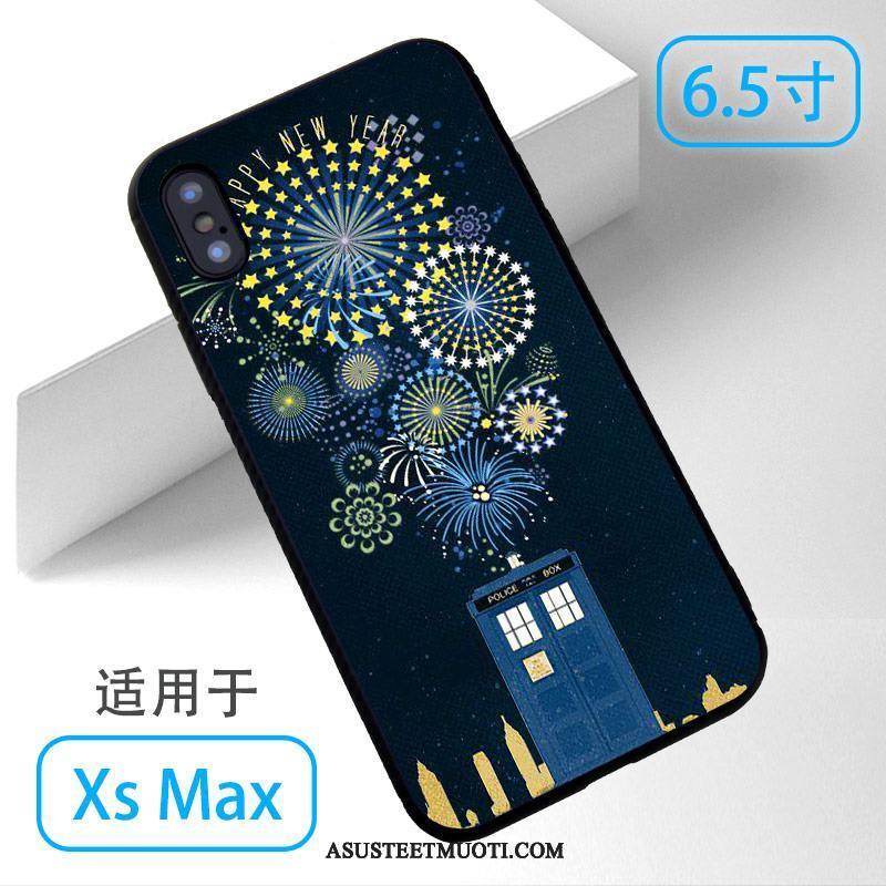 iPhone Xs Max Kuoret Kuori Sininen Murtumaton Puhelimen