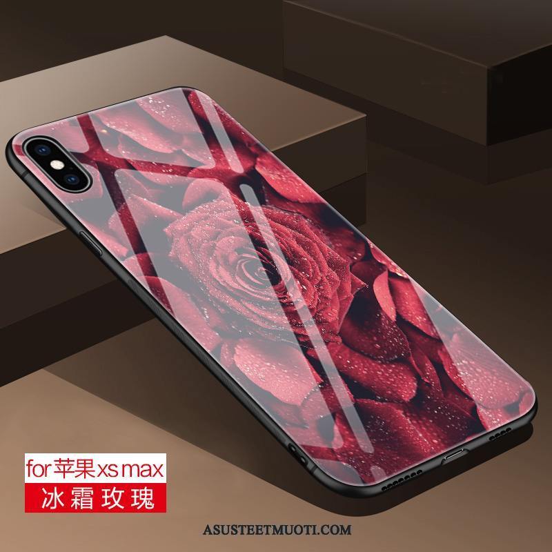 iPhone Xs Max Kuoret Murtumaton Sininen Kotelo Kuori Lasi