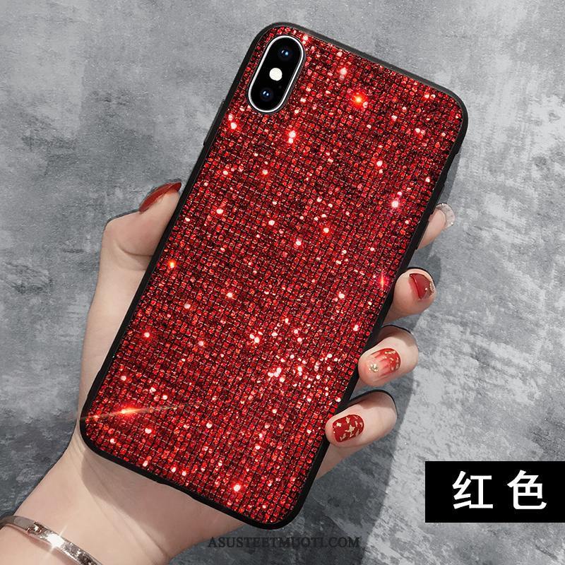 iPhone Xs Max Kuoret Persoonallisuus Kulta Tide-brändi Rhinestone Inlay Suojaus