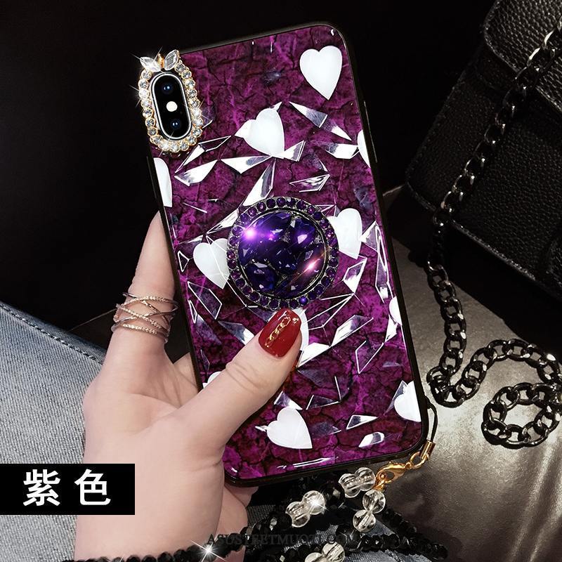 iPhone Xs Max Kuoret Ripustettavat Koristeet Kotelo Net Red Rhinestone Inlay Suojaus