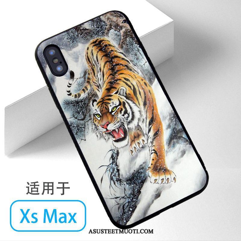 iPhone Xs Max Kuori Kuoret Tiikeri Puhelimen Murtumaton Valkoinen