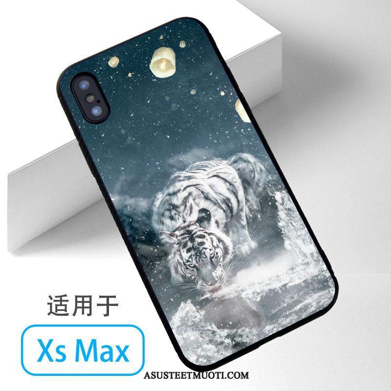 iPhone Xs Max Kuori Kuoret Tiikeri Puhelimen Murtumaton Valkoinen