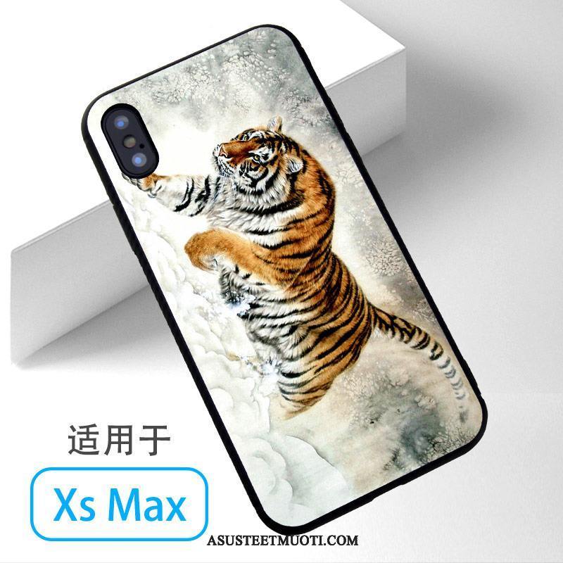 iPhone Xs Max Kuori Kuoret Tiikeri Puhelimen Murtumaton Valkoinen