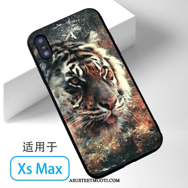 iPhone Xs Max Kuori Kuoret Tiikeri Puhelimen Murtumaton Valkoinen