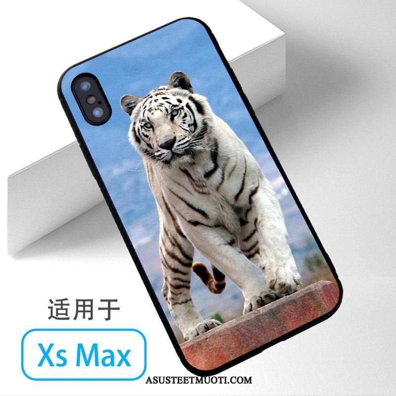 iPhone Xs Max Kuori Kuoret Tiikeri Puhelimen Murtumaton Valkoinen