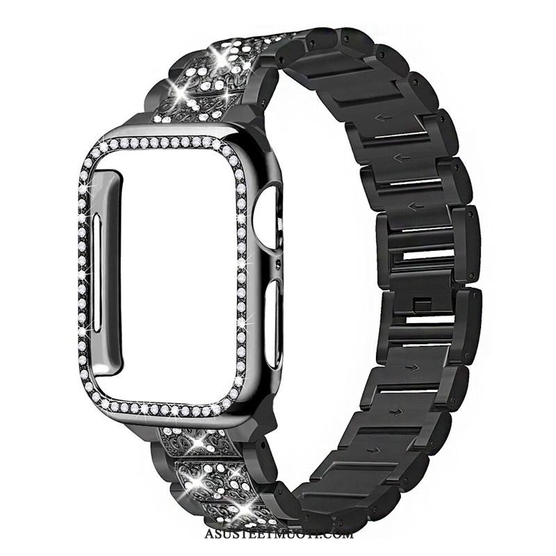 Apple Watch Series 3 Kuori Kuoret Rhinestone Inlay Musta