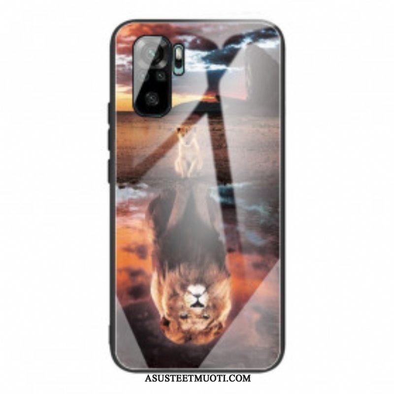 Case Poco M5s Lion Cub's Dream Karkaistu Lasi