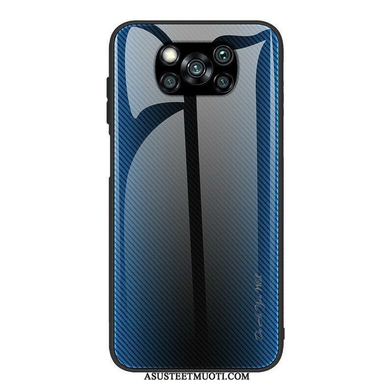 Case Poco X3 / X3 Pro / X3 NFC Karkaistua Hiilikuitulasia