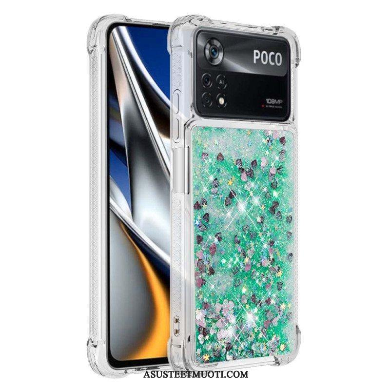 Case Poco X4 Pro 5G Desires Paljetteja