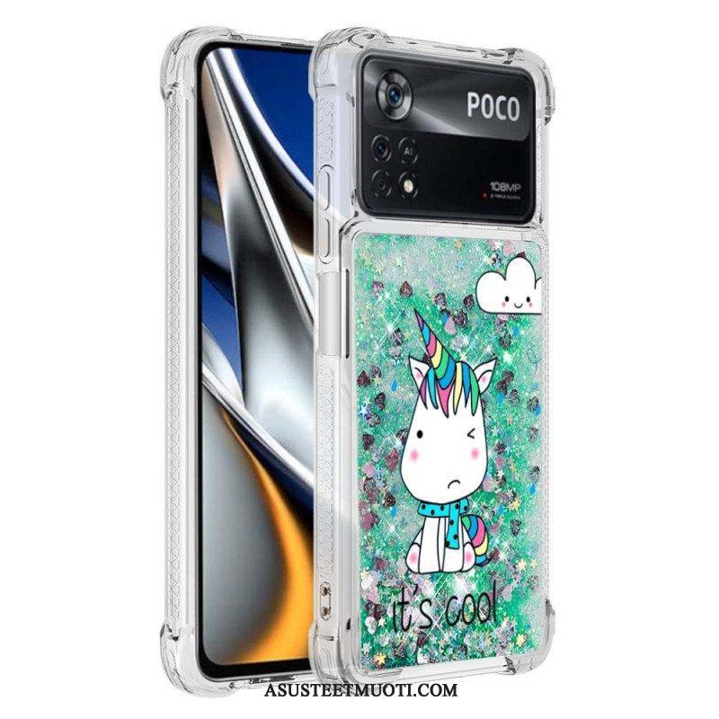 Case Poco X4 Pro 5G Glitter Unicorn