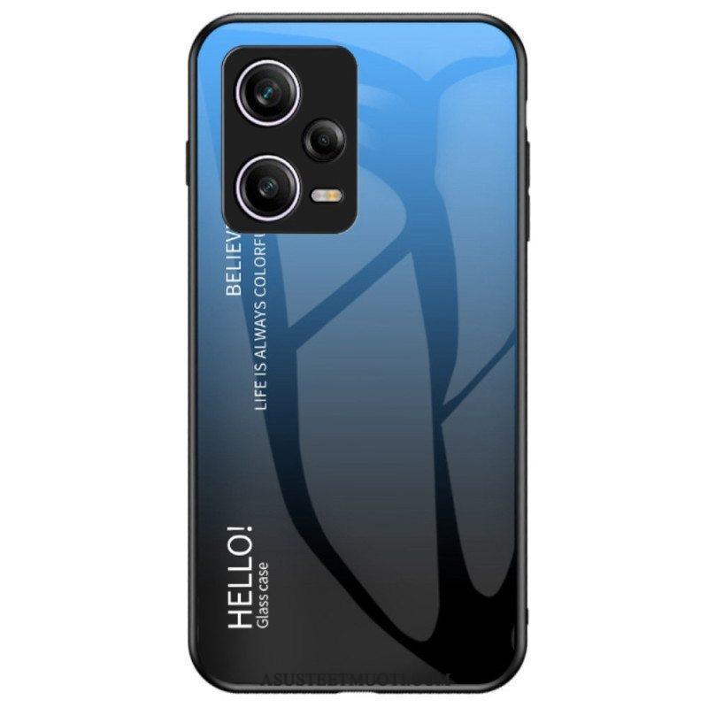 Case Poco X5 Pro 5G Karkaistu Lasi Hello