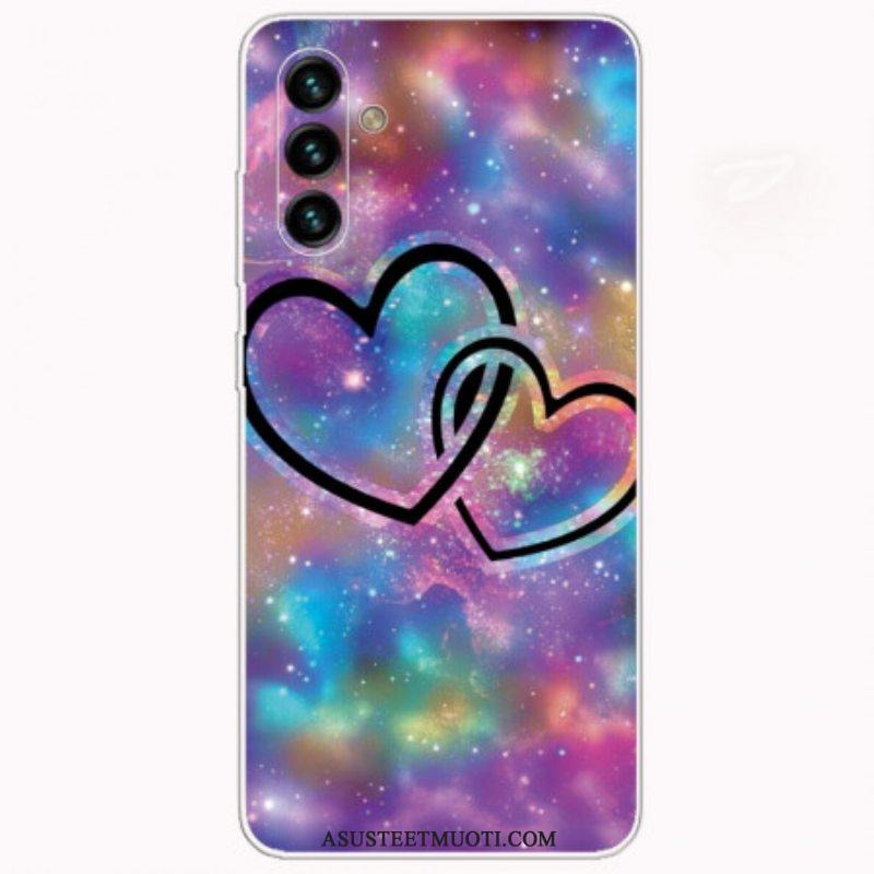 Case Samsung Galaxy A13 5G / A04s Ketjutetut Sydämet