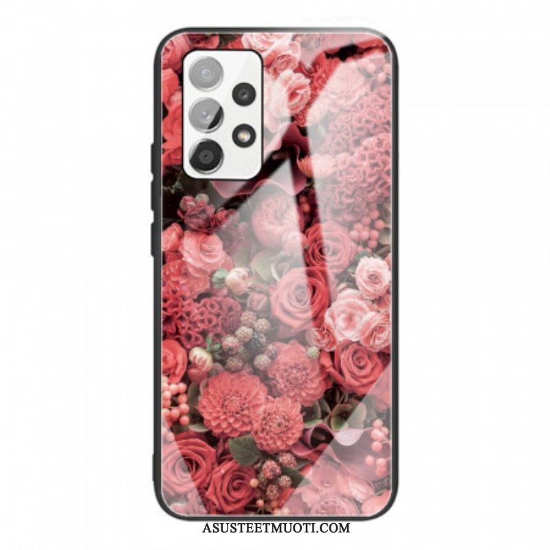 Case Samsung Galaxy A53 5G Rose Flowers Karkaistu Lasi