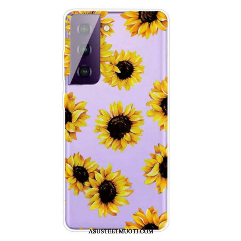 Case Samsung Galaxy S21 5G Auringonkukat