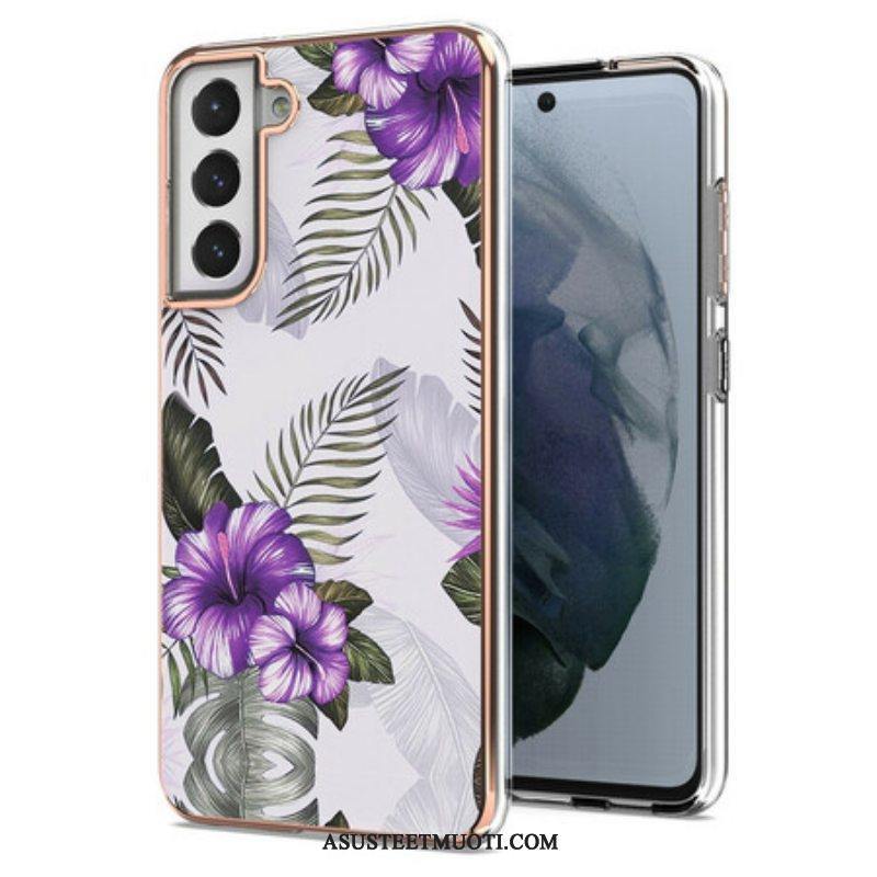 Case Samsung Galaxy S21 FE Violetit Kukat