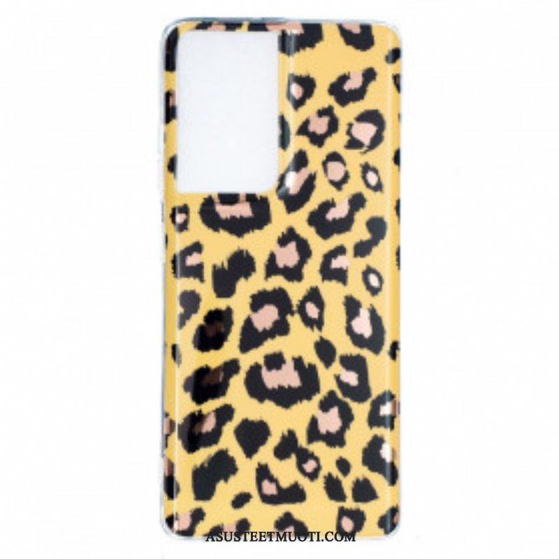 Case Samsung Galaxy S21 Ultra 5G Leopard-tyylinen Marmori