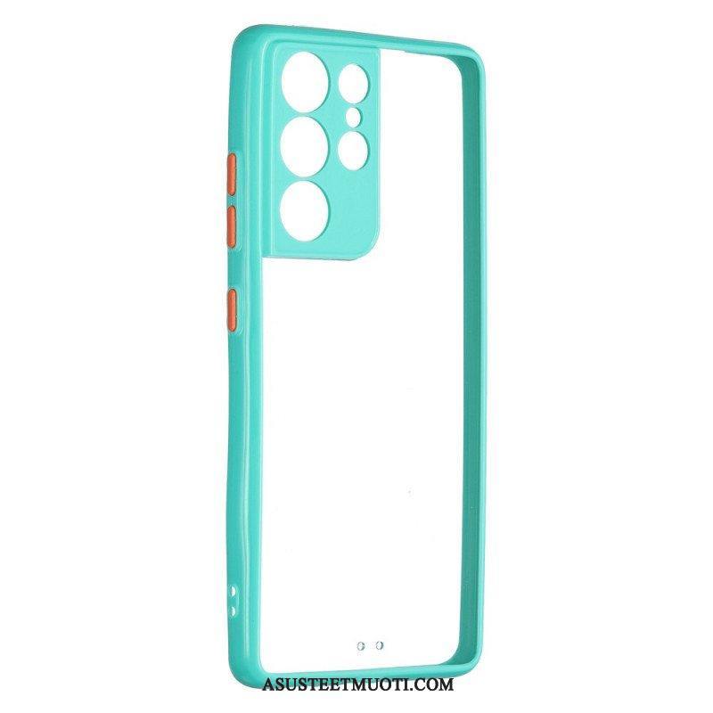 Case Samsung Galaxy S21 Ultra 5G Saumaton Värikäs Ääriviiva