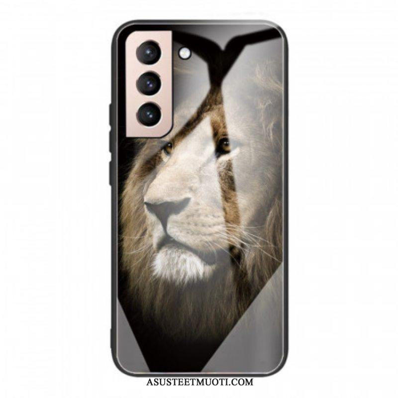 Case Samsung Galaxy S22 Plus 5G Lion Head Karkaistu Lasi