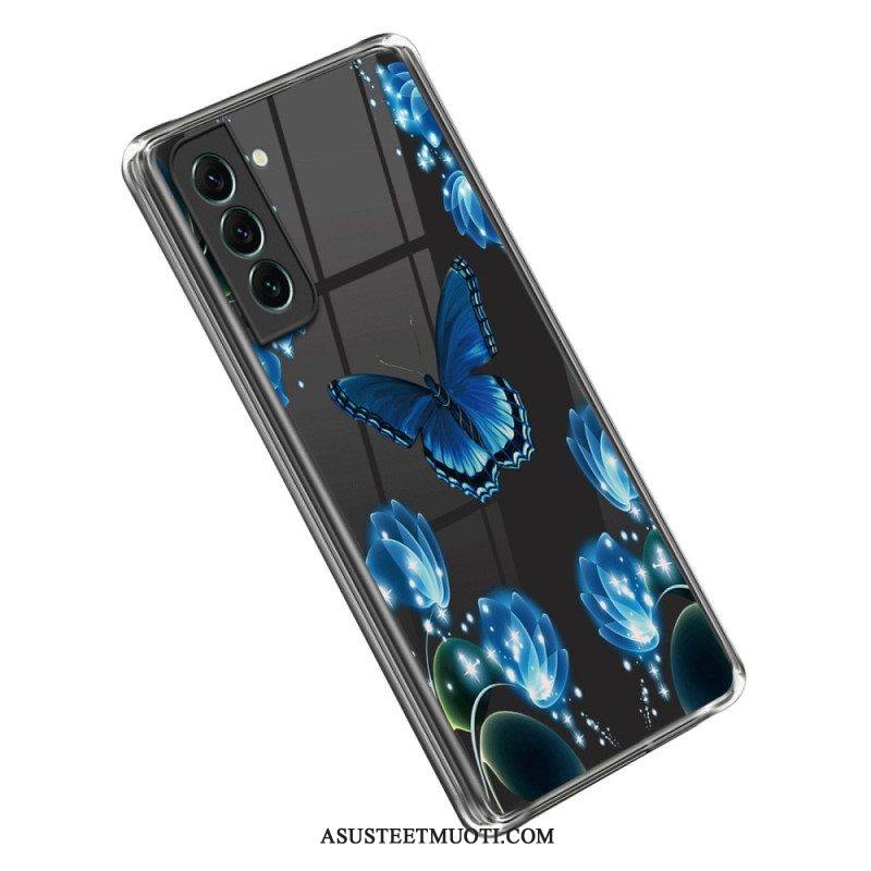 Case Samsung Galaxy S23 Plus 5G Sinisiä Perhosia