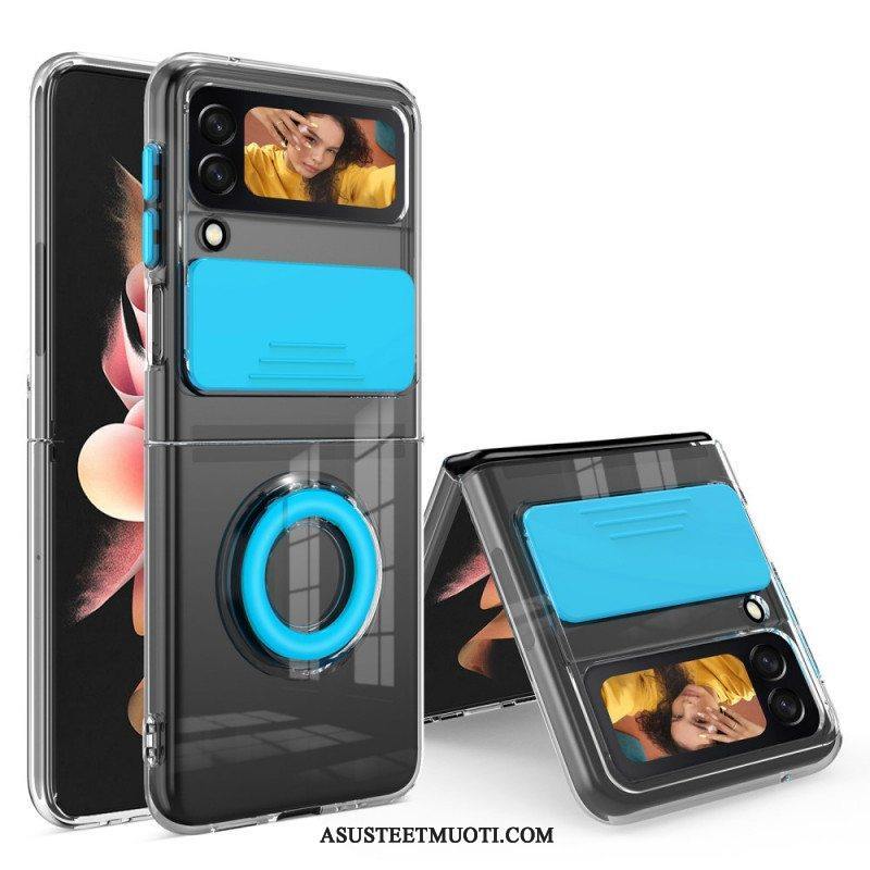 Case Samsung Galaxy Z Flip 3 5G Kotelot Flip Valokuvamoduulin Rengas Ja Kansi