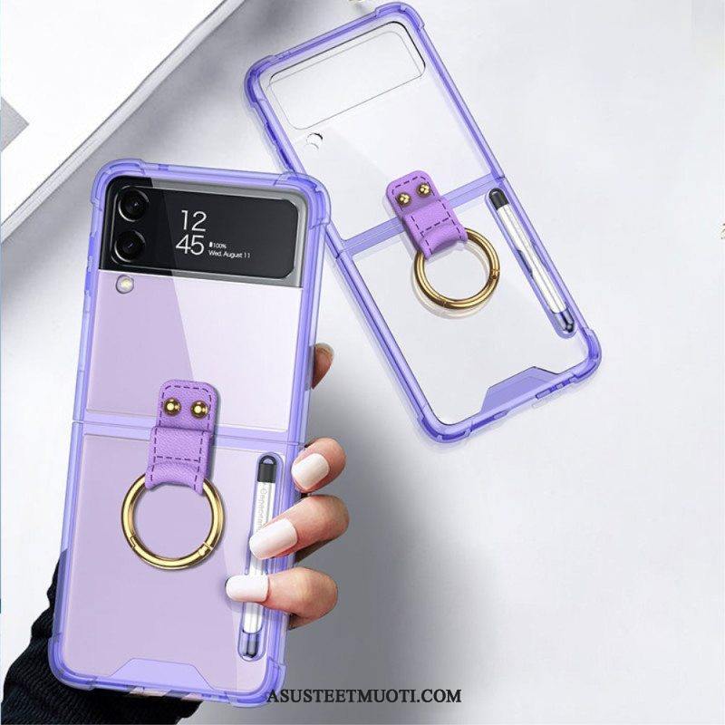 Case Samsung Galaxy Z Flip 4 Kotelot Flip Sävytetty Gkk Stylus -kynällä