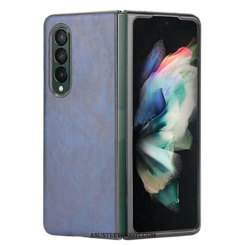 Case Samsung Galaxy Z Fold 3 5G Litsi-nahkaefekti