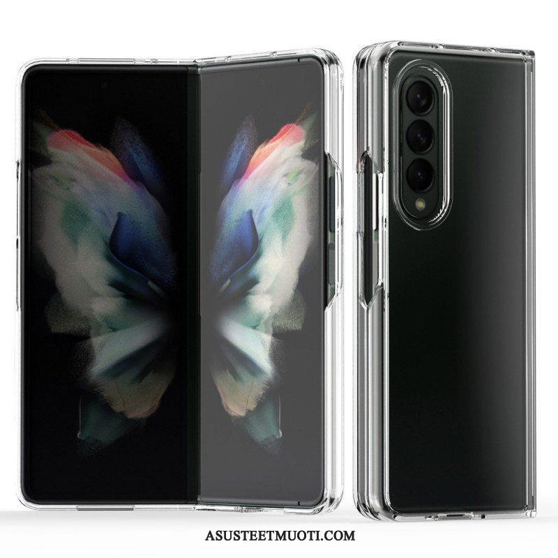 Case Samsung Galaxy Z Fold 3 5G Läpinäkyvät Värilliset Reunat