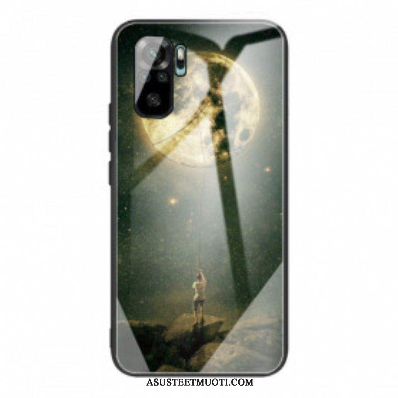 Case Xiaomi Redmi Note 10 / 10S Moon Man Karkaistu Lasi