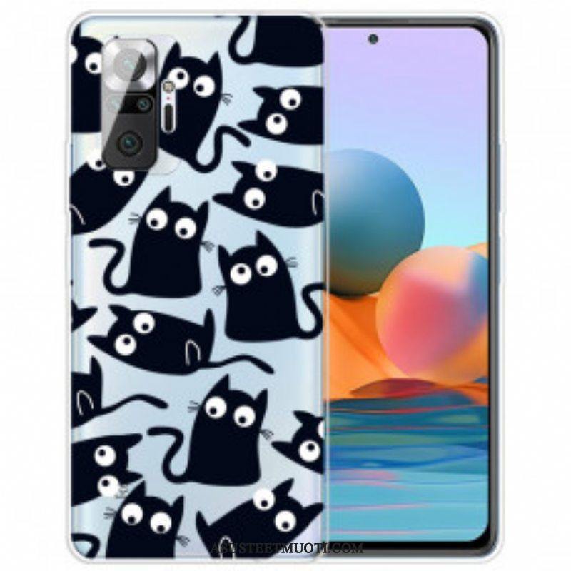 Case Xiaomi Redmi Note 10 Pro Useita Mustia Kissoja