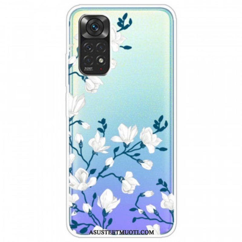 Case Xiaomi Redmi Note 11 Pro / 11 Pro 5G Valkoiset Kukat