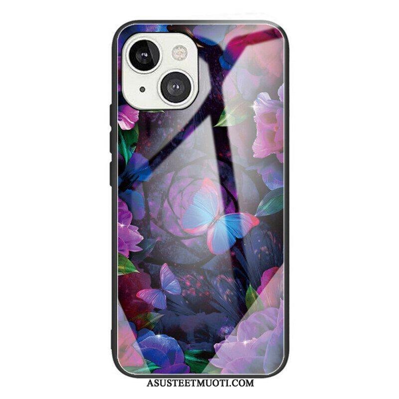 Case iPhone 13 Mini Butterflies Variation Karkaistu Lasi