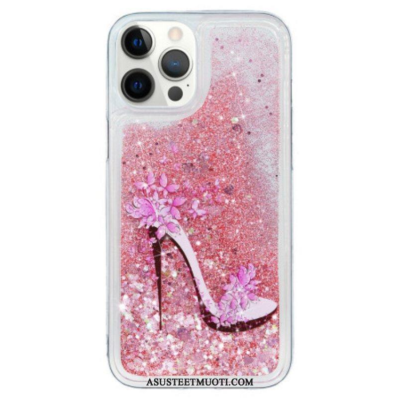 Case iPhone 15 Pro Paljettipumppu